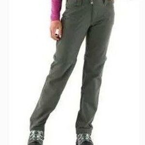 Columbia Womens Convertible Nylon Hiking Pants Zip Off Cargo Green Size 12 Trail